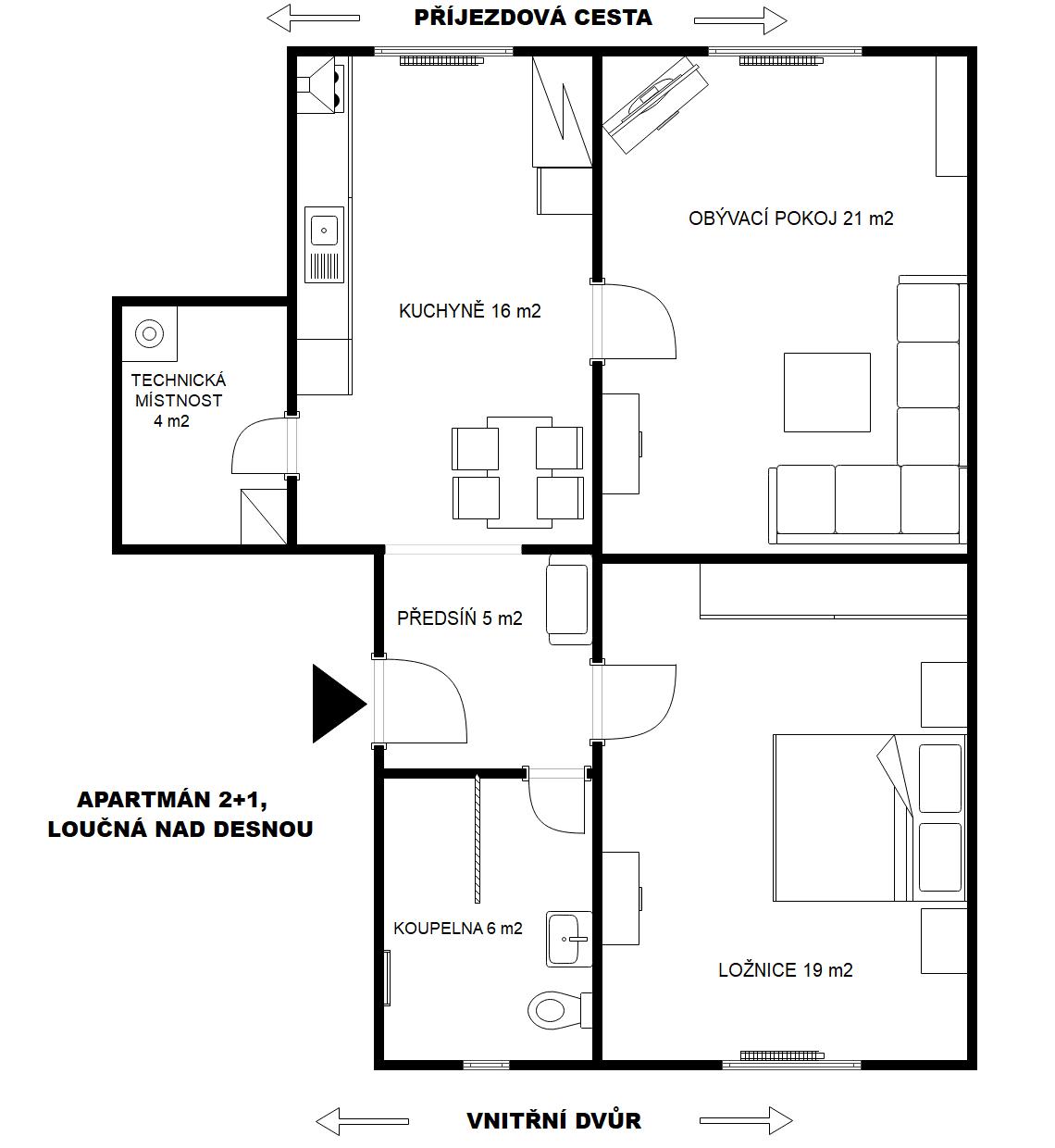 Projekt APARTMÁN LOUČNÁ