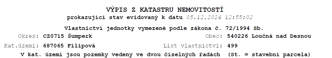 apartmán Loučný LV1 Dům Bludov